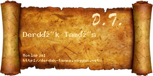 Derdák Tamás névjegykártya
